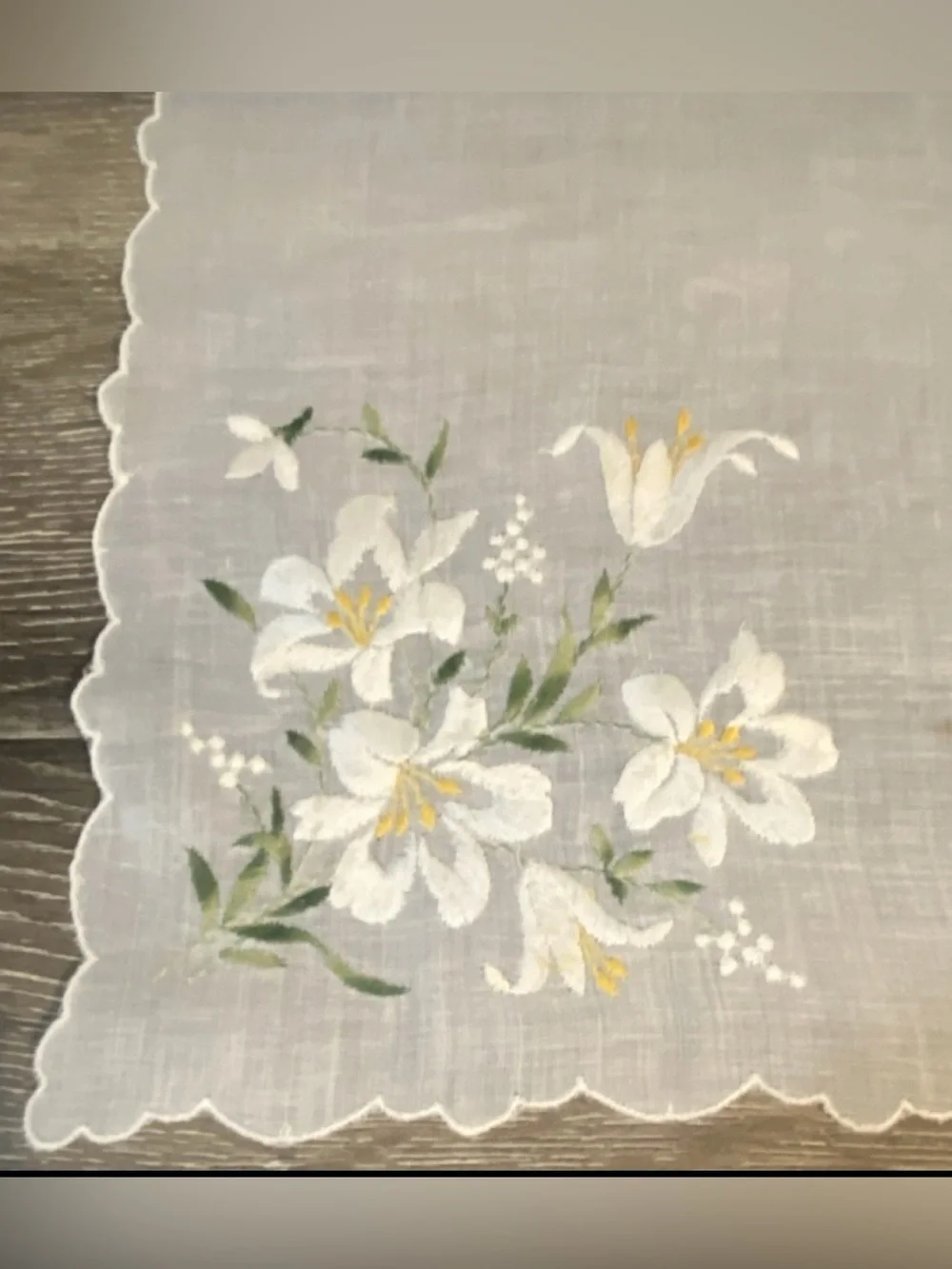 Lot of 3 Vintage Hand Embroidered Stitched Floral Linen Napkin Cloths EUC